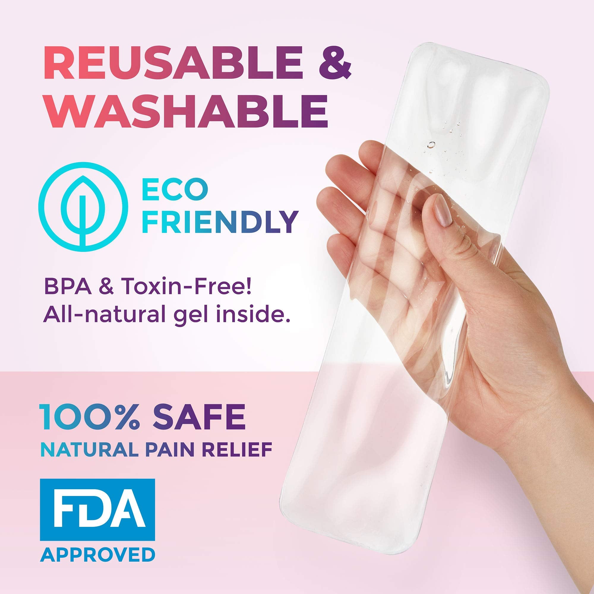 Reusable Perineal Ice Packs with Washable Sleeves – for Hemorrhoids, Postpartum Vaginal Pain